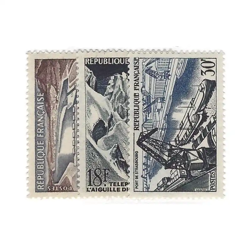 Réalisations techniques timbres N°1078-1080 série neuf**. Top Qualité