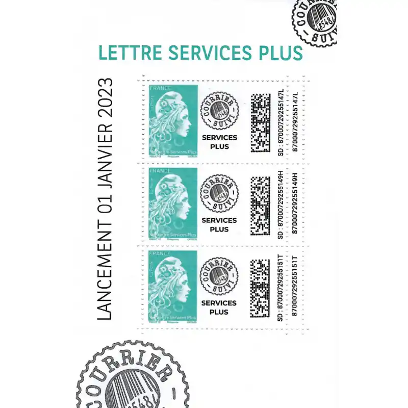 Bloc-feuillet de timbres N°155 Lettre Service Plus neuf**. Nouvelle Collection