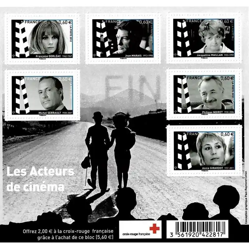 Promotion Feuillet de 6 timbres Cinéma Français F4690 neuf**.