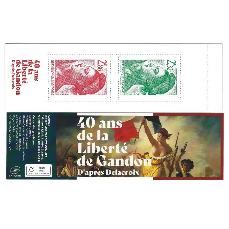 Carnet mixte gommé 40 ans de la Liberté de Gandon N°1531. Garantie Incluse