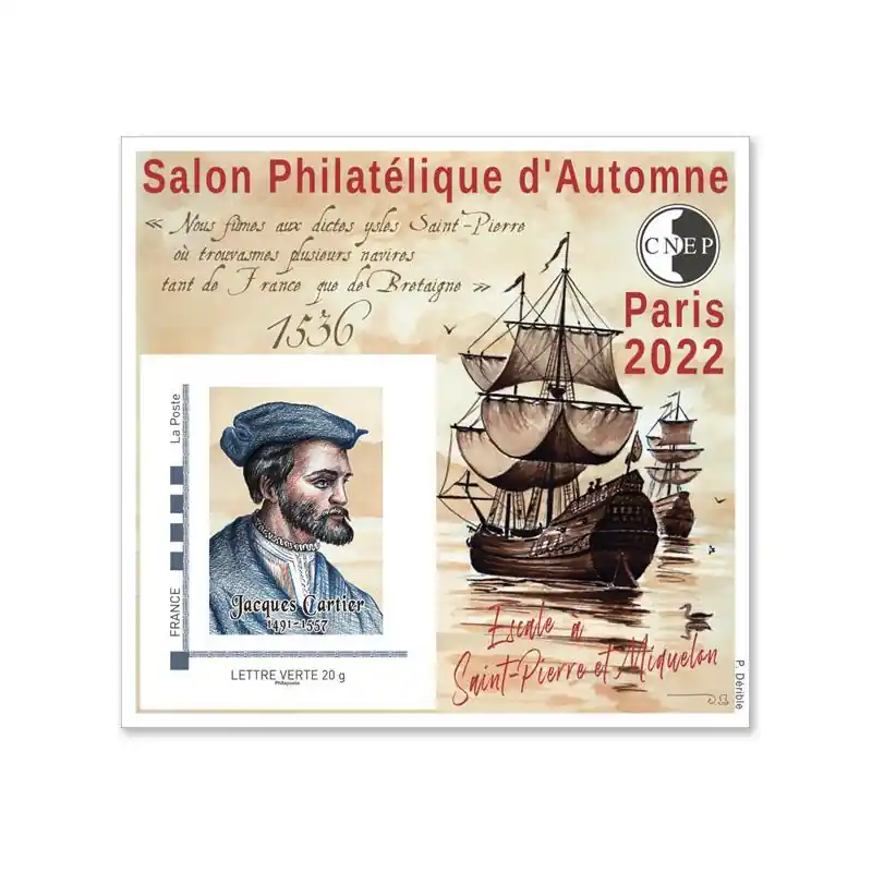 Quantité Limitée Bloc C.N.E.P. N°91a Jacques Cartier 2022 non dentelé.