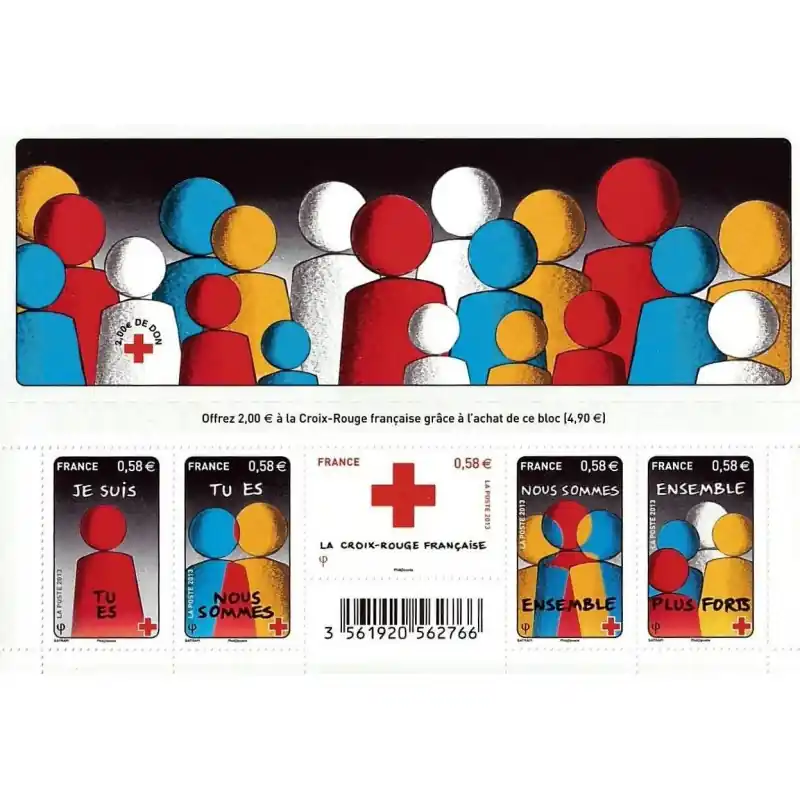 Offre Limitée Feuillet de 4 timbres Croix-Rouge Solidarité F4819 neuf**.
