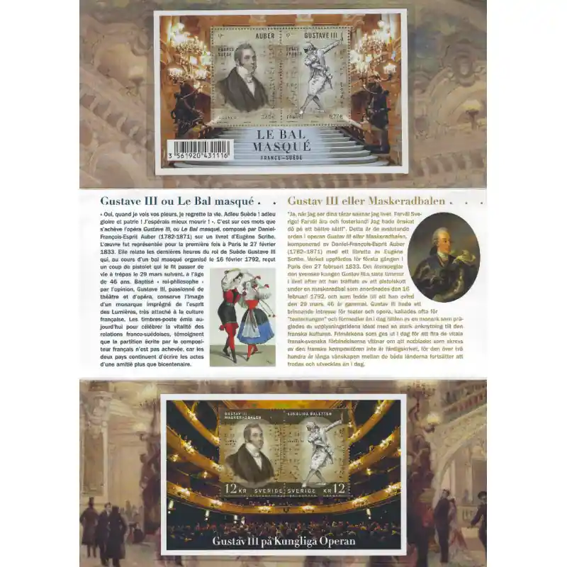 Pochette émission commune France - Suède 2012. Prix Promo