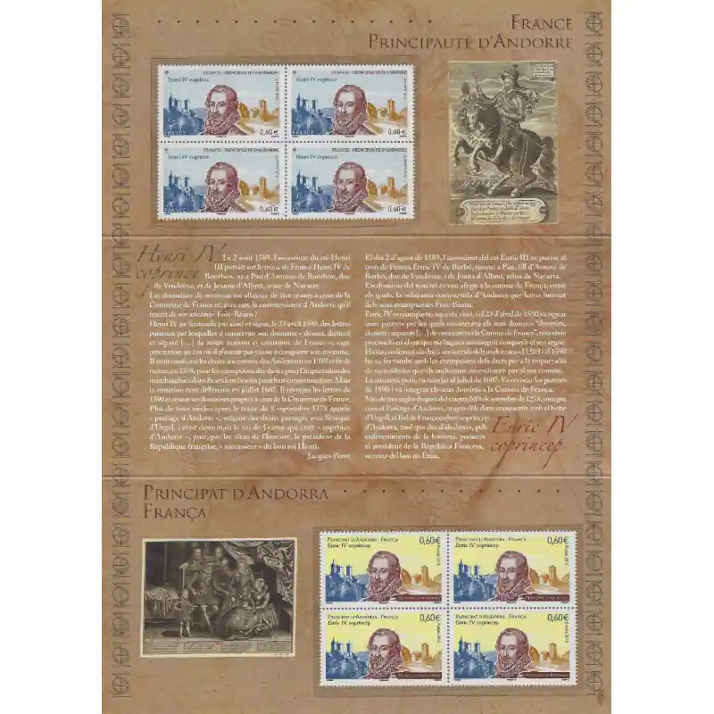 Pochette émission commune France - Andorre 2012. Petit Prix