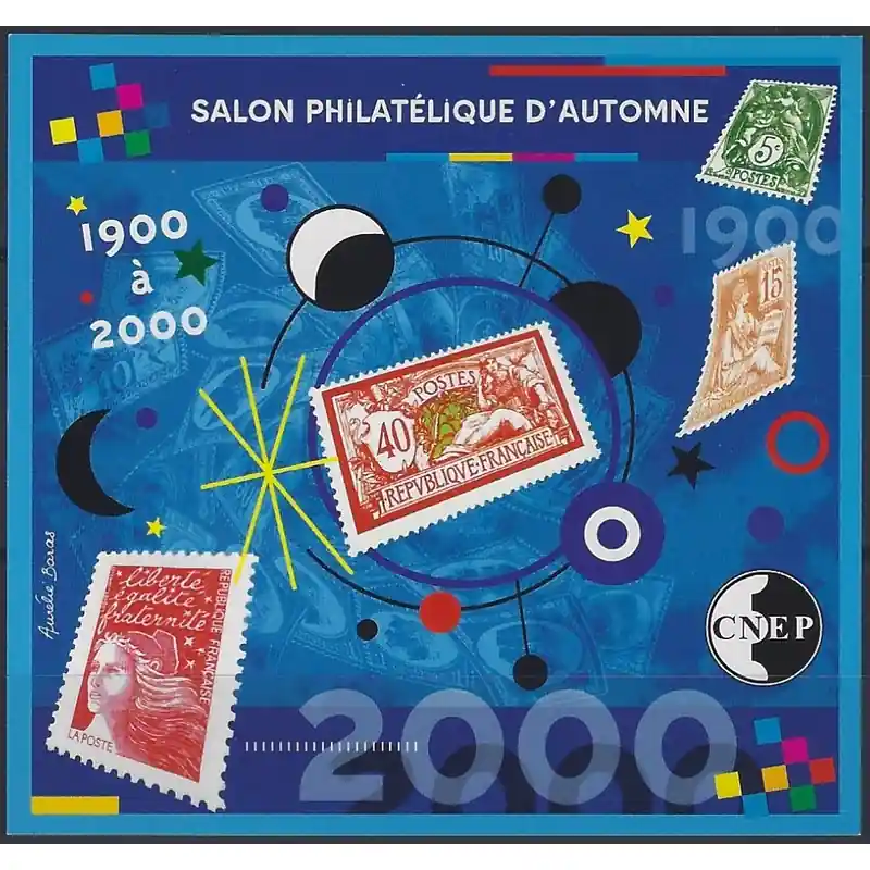 Bloc C.N.E.P. N°32a Salon d'Automne à Paris 2000 non dentelé neuf**. Promotion