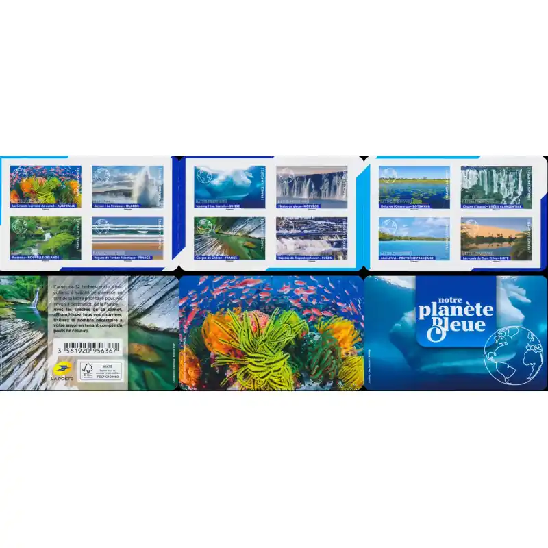 Timbres autoadhésifs de France N°2085-2096, Notre planète bleue. Offre Exclusive