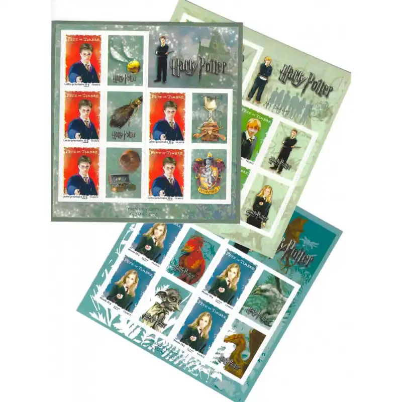 Authentique Feuillets de timbres Harry Potter autoadhésifs F114 - F116.