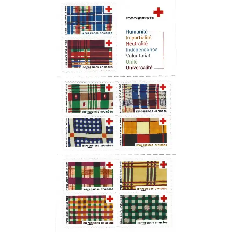 Carnet de timbres Croix-Rouge 2022. Produit De Marque
