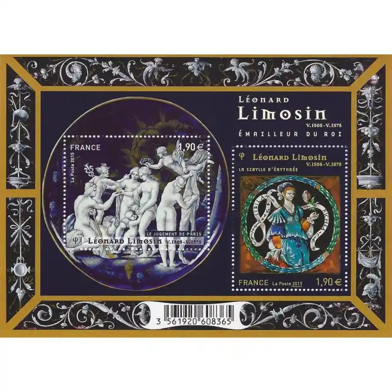 Must-Have Feuillet de 2 timbres Léonard Limosin F4928 neuf**.