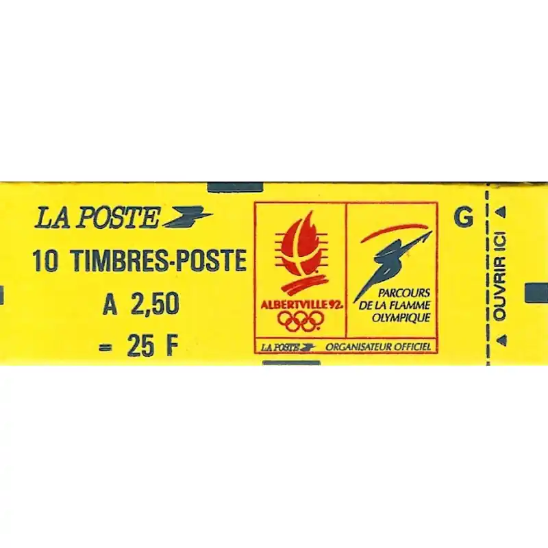 Livraison Gratuite Carnet de 10 timbres Marianne de Briat (G) - Albertville 92.