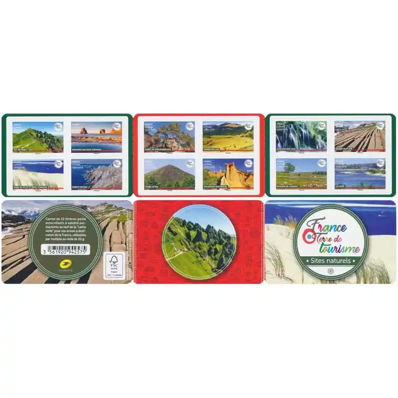 Certifié Timbres autoadhésifs de France N°2025-2036, Sites naturels.