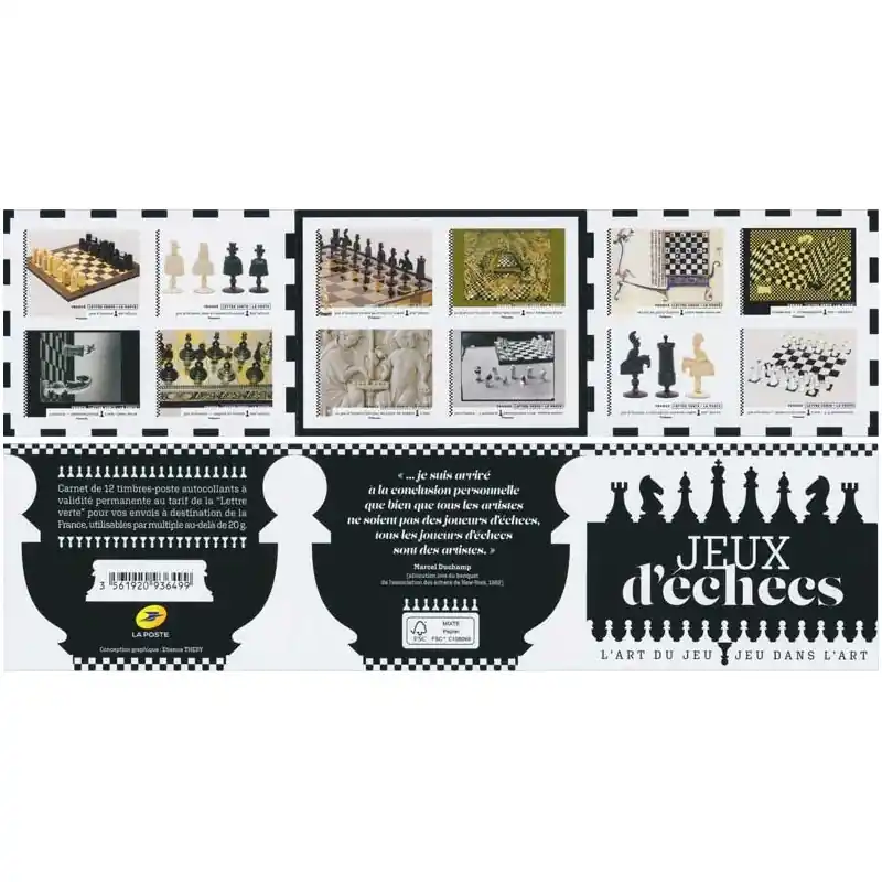 Prix Réduit Timbres autoadhésifs de France N°2013-2024, Jeux d'échecs.