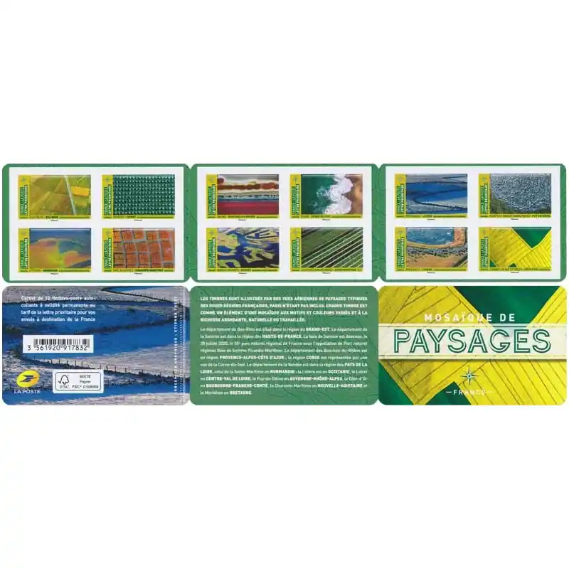 Timbres autoadhésifs de France N°1942-1953, Paysages. Artisanat
