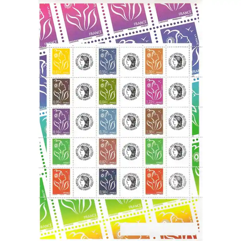 Livraison Express Feuillet de timbres personnalisés Marianne Lamouche - Cérès F3925A.