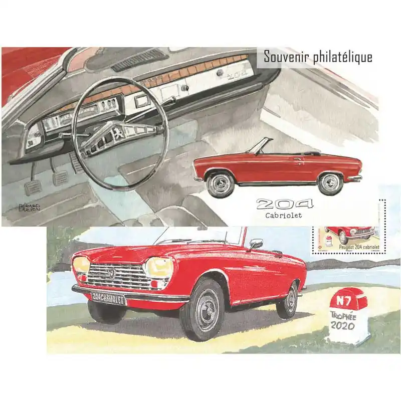 Prix Bas Bloc souvenir N°186 Peugeot 204 Cabriolet neuf**.