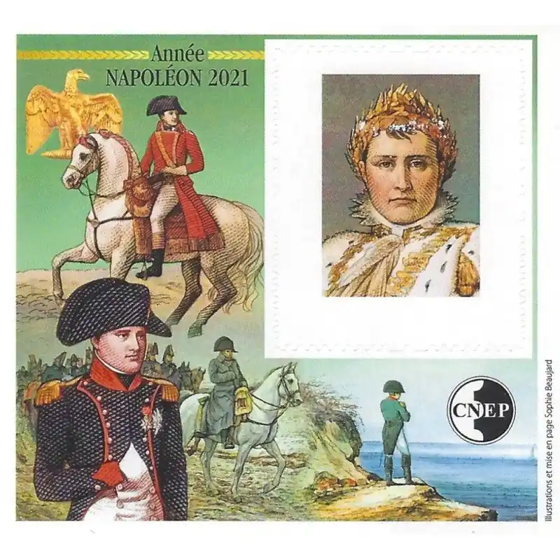 Bloc C.N.E.P. N°87a Année Napoléon 2021 non dentelé. Prix Cassé