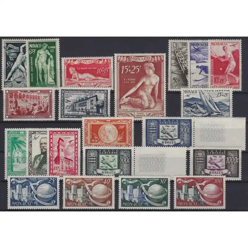Monaco timbres poste aérienne N°28-48 neuf**. Vente Flash