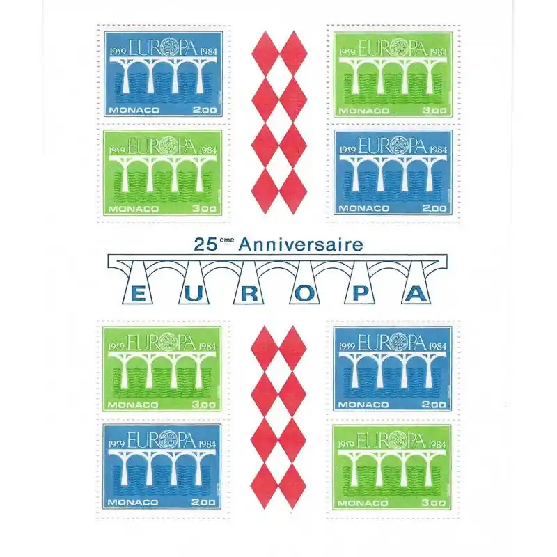 Marque Monaco bloc-feuillet de timbres N°28 Europa neuf**.