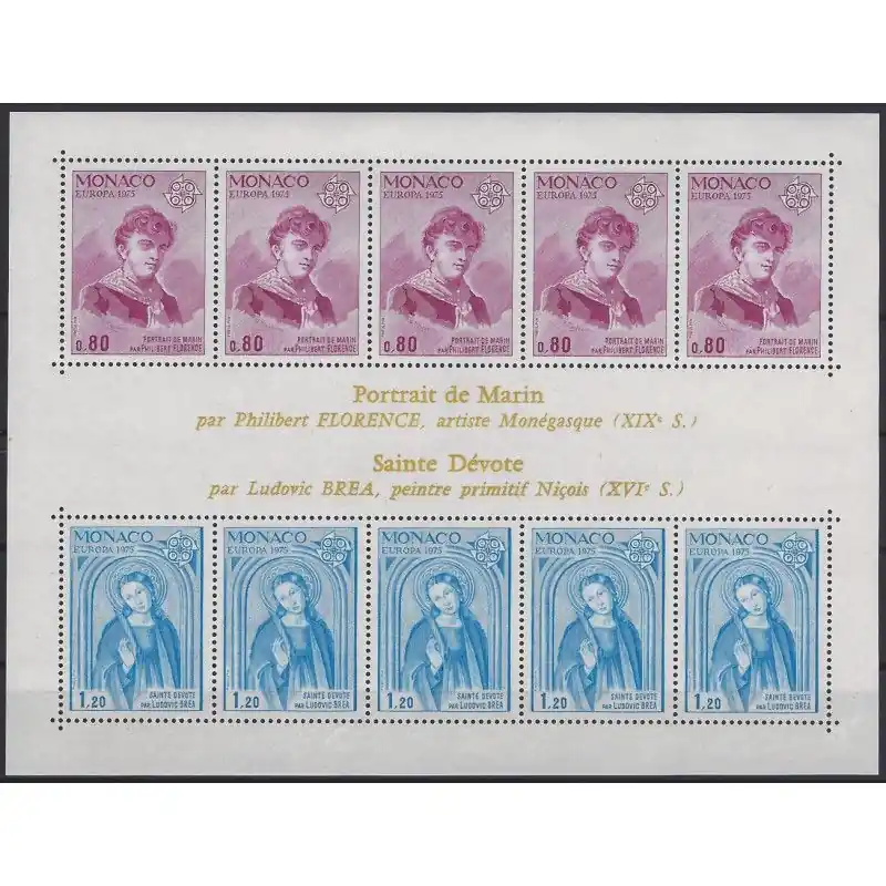 Offre Spéciale Monaco bloc-feuillet de timbres N°10 Europa neuf**.