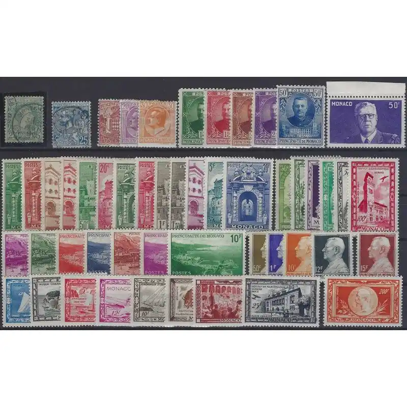 Livraison Gratuite Monaco 1885-1949 sélection de timbres neufs et oblitérés.