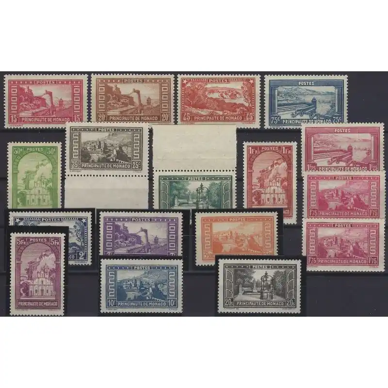 Monaco timbres N°119-134 série neuf**. Garantie Incluse