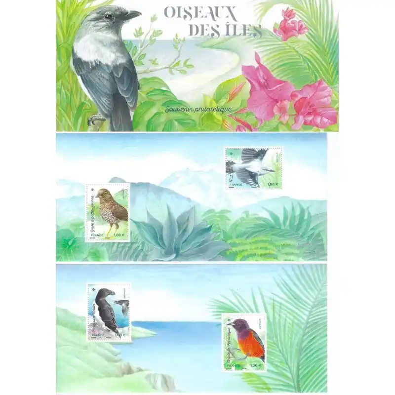Blocs souvenirs N°175 Oiseaux des iles neuf**. Retour Gratuit