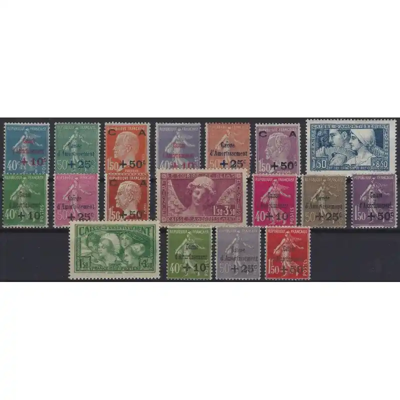 Nouvel Arrivage Caisse d'Amortissement timbres de France émis de 1927-1931 complet neuf**.