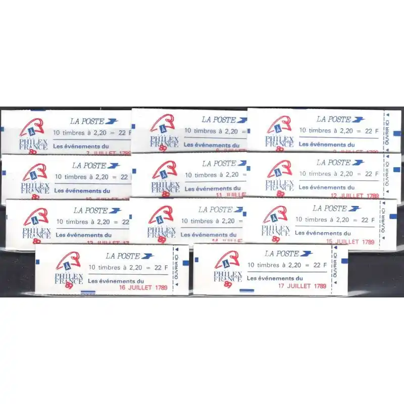 Produit De Marque Série de 11 carnets de timbres type Marianne de Liberté - PhilexFrance89.
