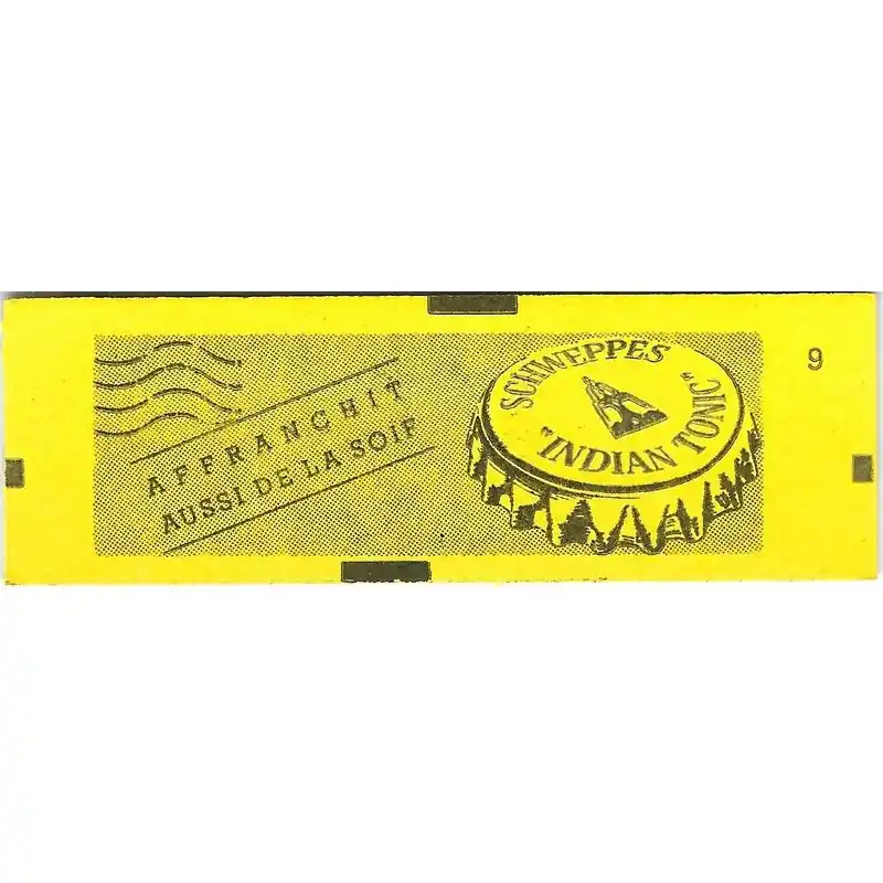 Carnet de 10 timbres Marianne de Briat - Schweppes. Remise