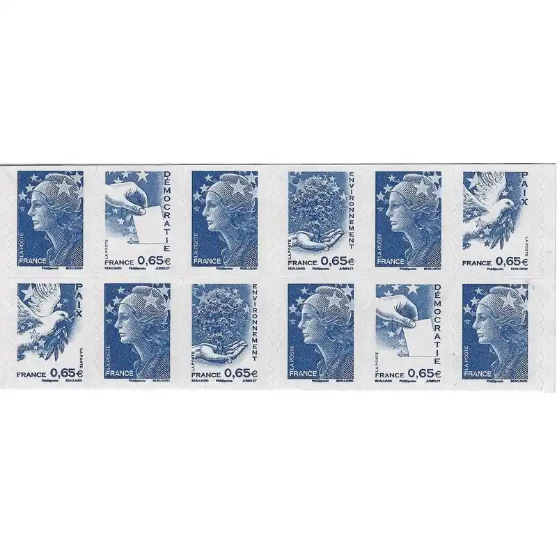Bon Marché Carnet mixte de 12 timbres bleu Présidence N°1517.