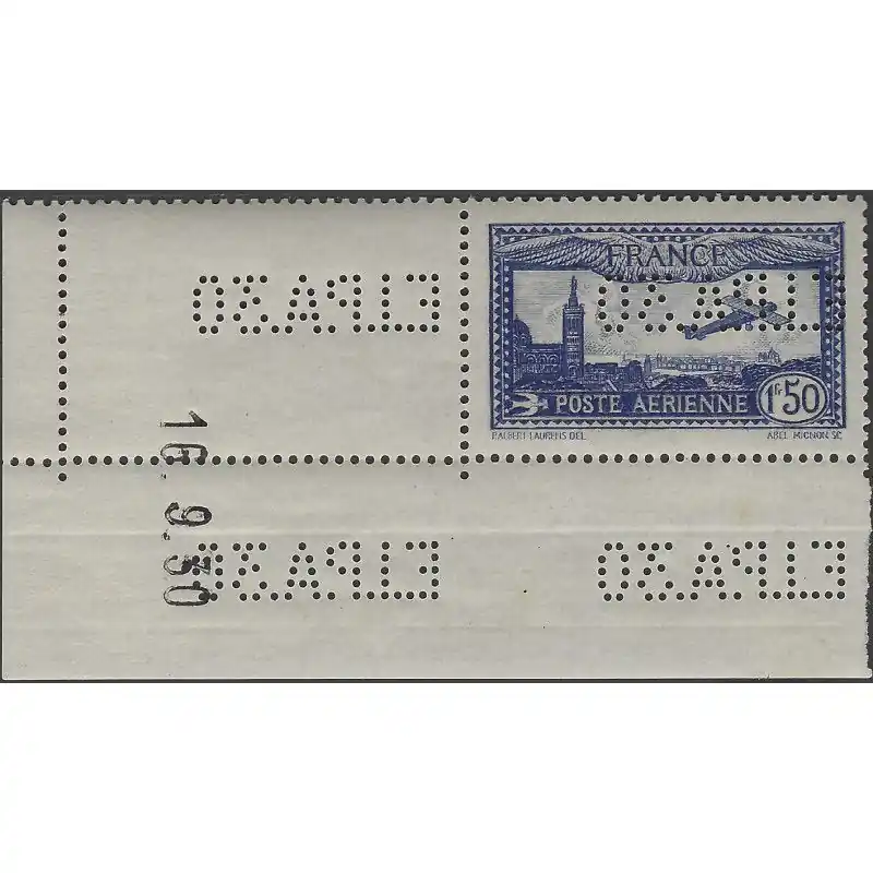 Acheter Direct Timbre poste aérienne de France N°6c coin daté neuf** SUP.
