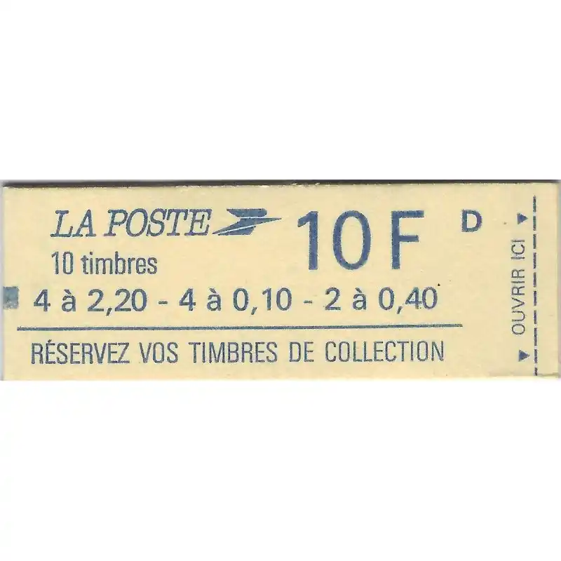 Prix Réduit Carnet mixte de 10 timbres Marianne de Liberté N°1501.