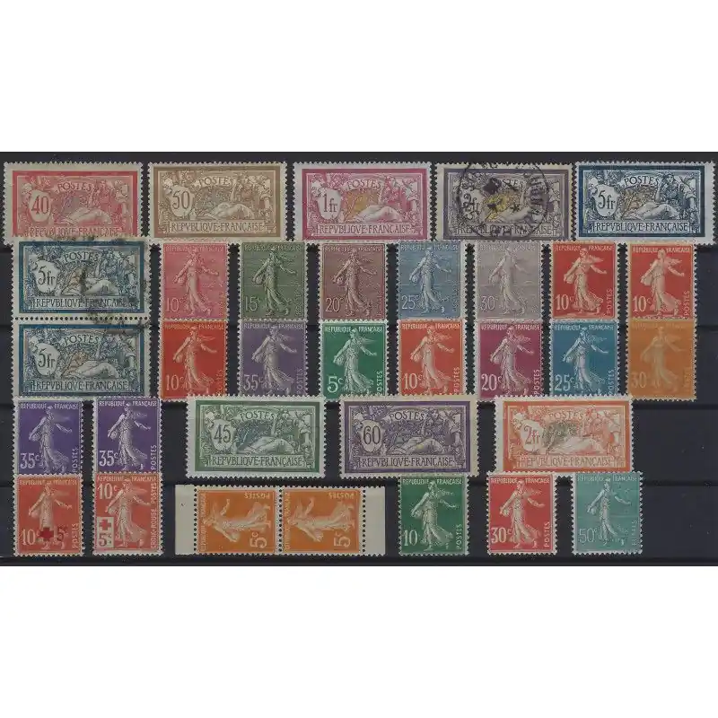 Lot de timbres de France semi-moderne 1900-1922. Jusqu’à Épuisement Des Stocks