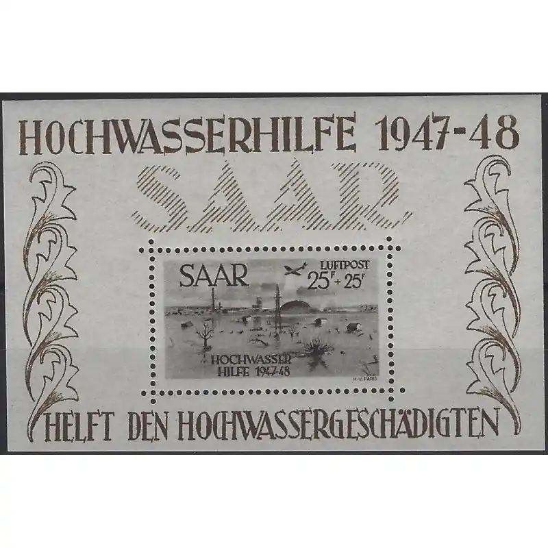 Prix Promo Sarre bloc-feuillet N°2 de timbre poste aérienne neuf**.