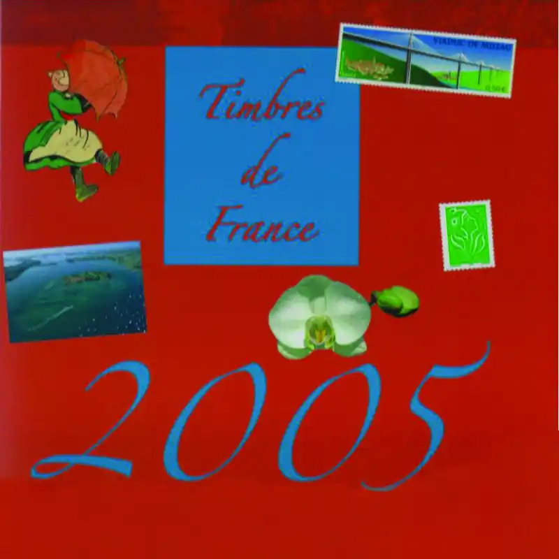 Livre des timbres de France de l'année 2005. Original