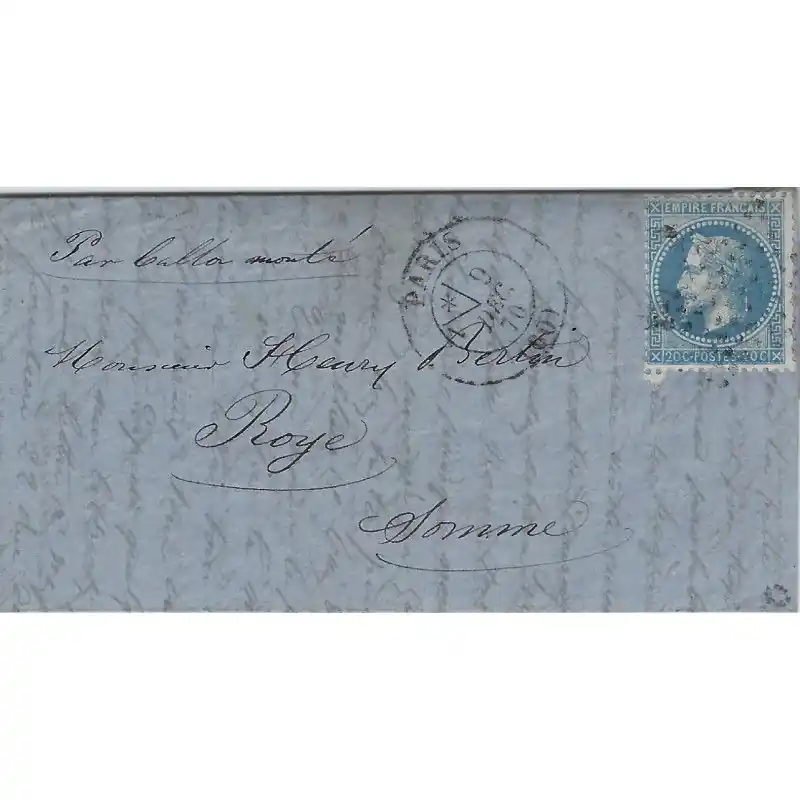 Nouveauté Ballon monté GÉNÉRAL RENAULT pour Roye 1870.