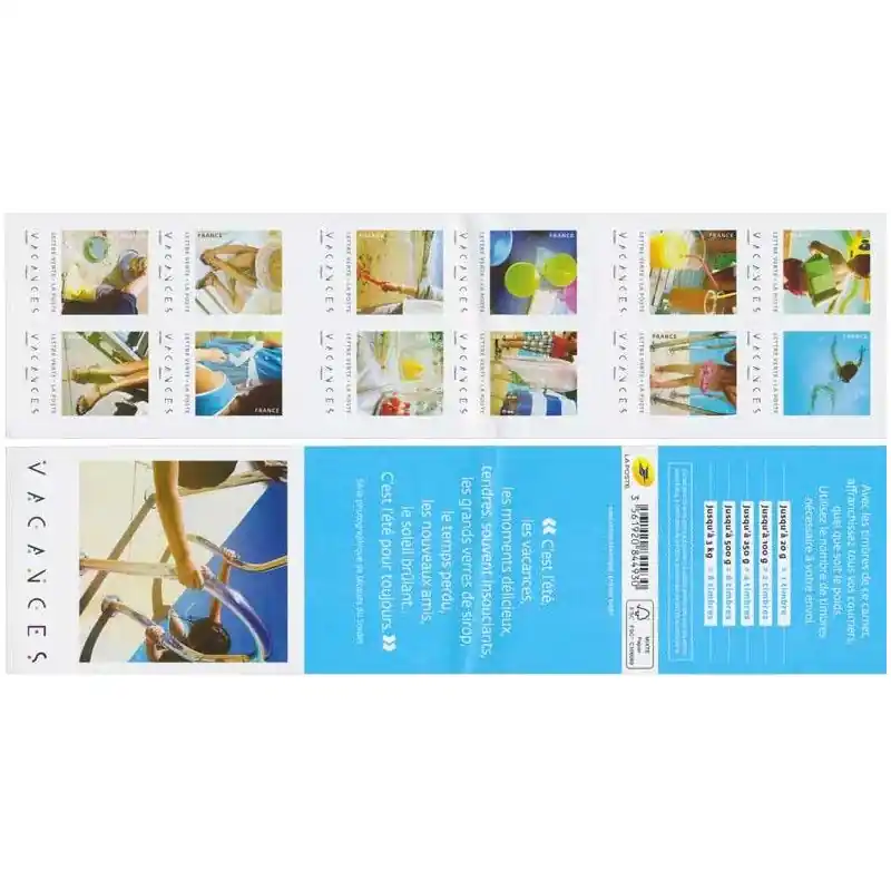 Timbres autoadhésifs de France N°1741-1752, Vacances. Expédition Rapide