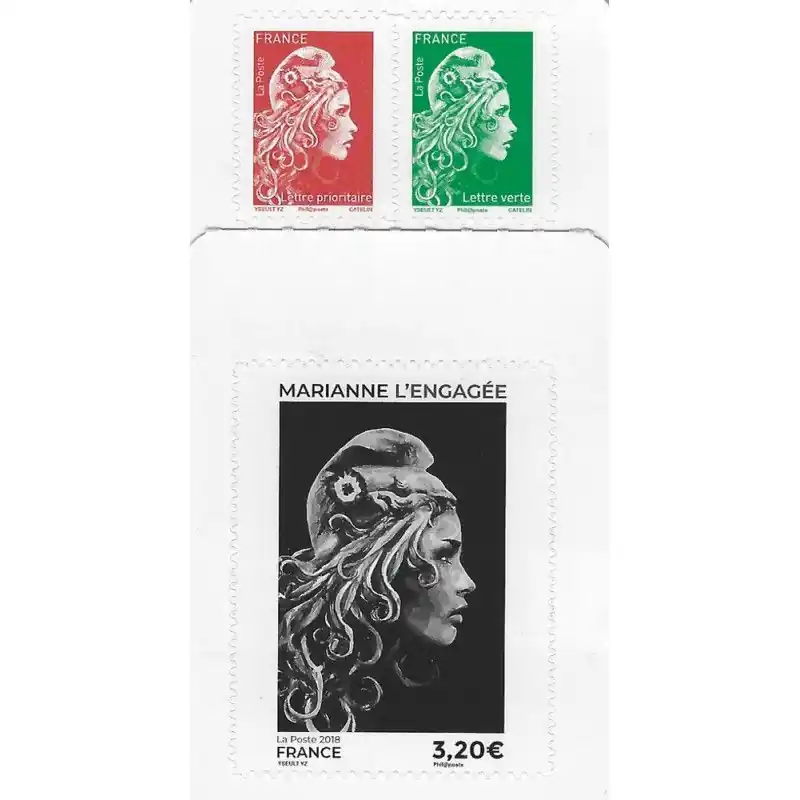 Meilleur Choix Timbres autoadhésifs de France N°1653-1655, Marianne l'engagée.