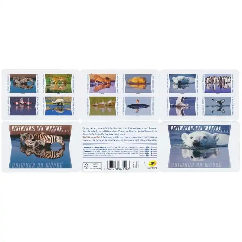 Meilleure Vente Timbres autoadhésifs de France N°1815-1826, Animaux du monde.