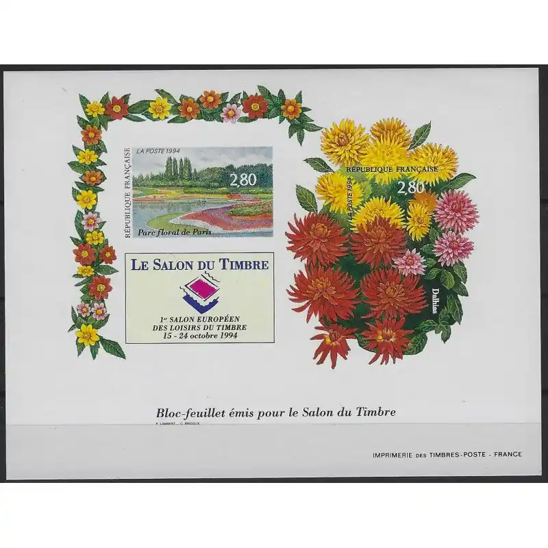 Bloc-feuillet de timbres N°16a non dentelé neuf**. Promotion Saisonnière