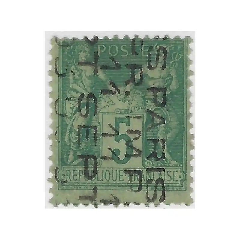 Bon Marché Timbre de France préoblitéré N°15 surcharge 5 lignes.