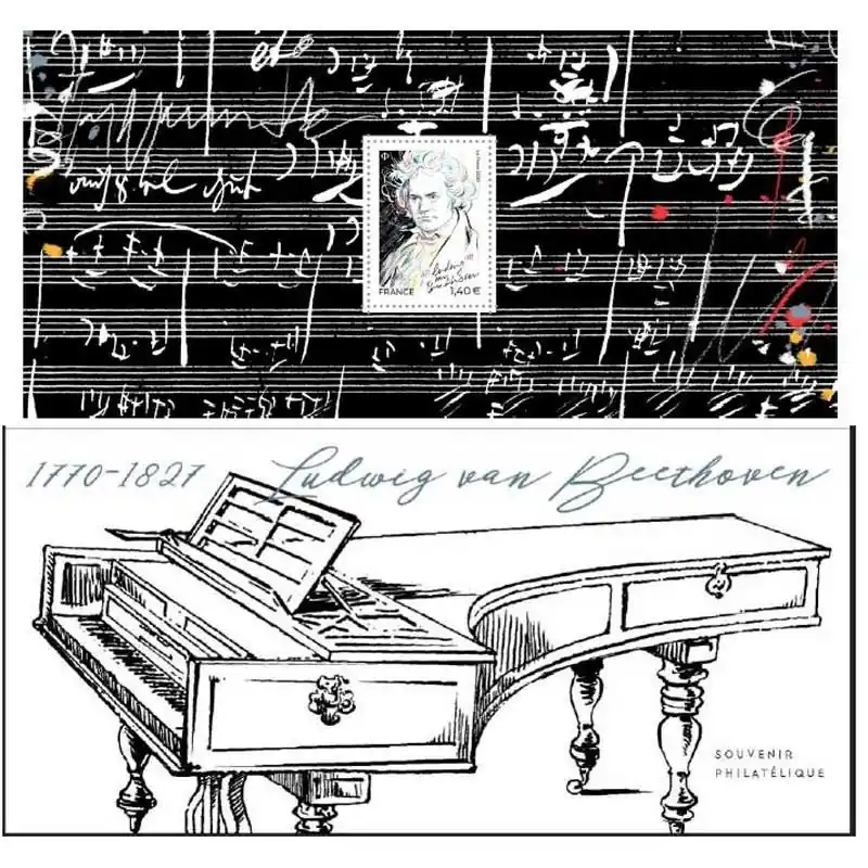 Bloc souvenir N°170 Beethoven neuf**. Fait Main