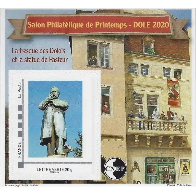 Bloc C.N.E.P. N°83 Statue de Pasteur 2020 autoadhésif. Édition Limitée
