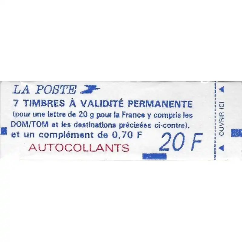 Carnet mixte de 8 timbres Marianne de Briat N°1506. Promotion Saisonnière