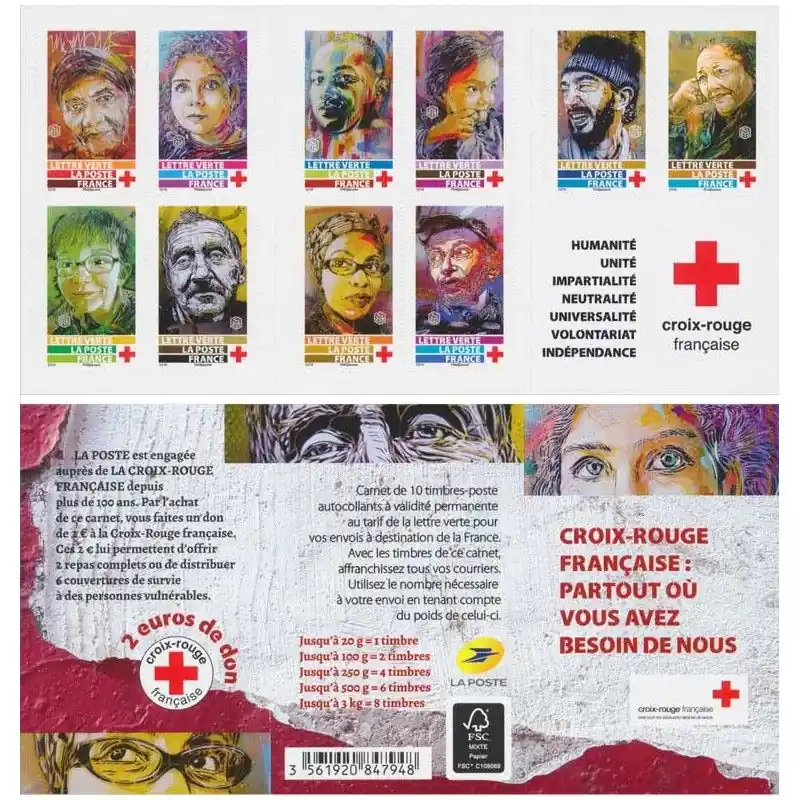 Acheter En Ligne Carnet de timbres Croix-Rouge 2019.