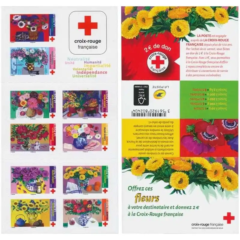 Offre Limitée Carnet de timbres Croix-Rouge 2018.