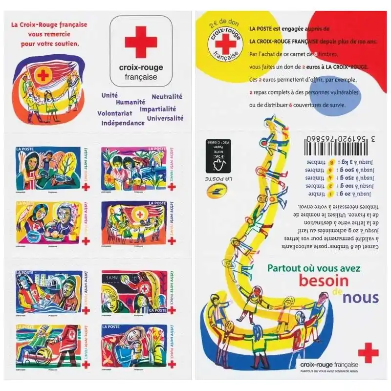 Promotion Carnet de timbres Croix-Rouge 2017.