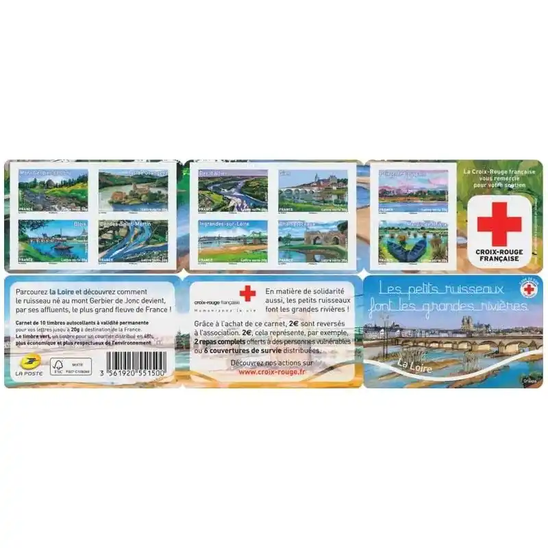 Carnet de timbres Croix-Rouge 2013. Expédié Aujourd’hui