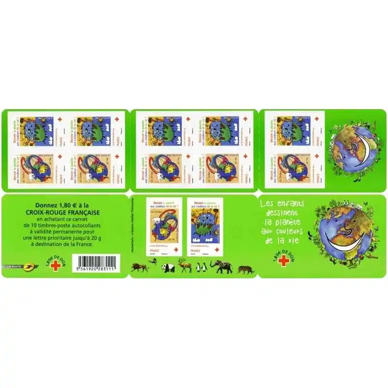 Carnet de timbres Croix-Rouge 2008. Paiement Sécurisé