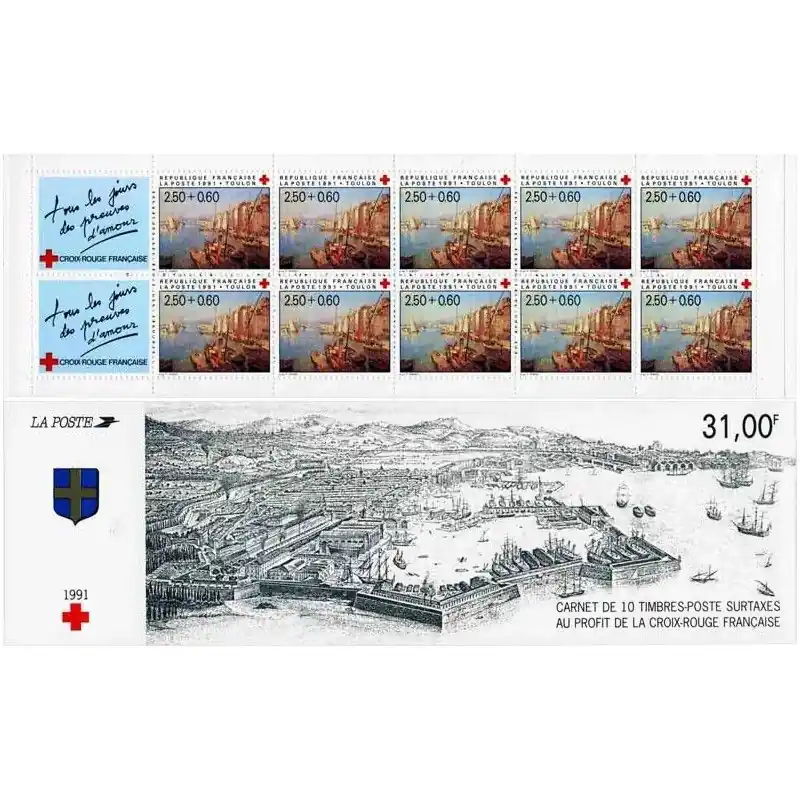 Carnet de timbres Croix-Rouge 1991 neuf**. Édition Limitée
